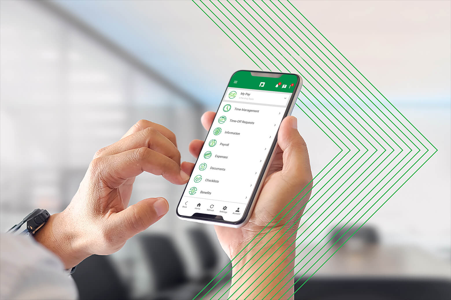 Hands holding a phone